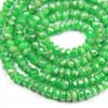 Natural Green Garnet Tsavorite Faceted Beads Strand Rondelles Length 17 Inches & Size 2.5mm to 4mm Approx.